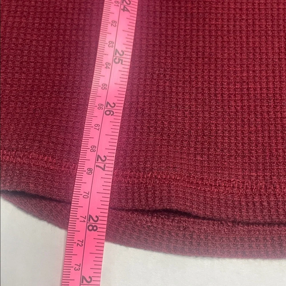 Banana Republic Burgundy Waffle Knit‎ Long Sleeve Thermal Shirt XL